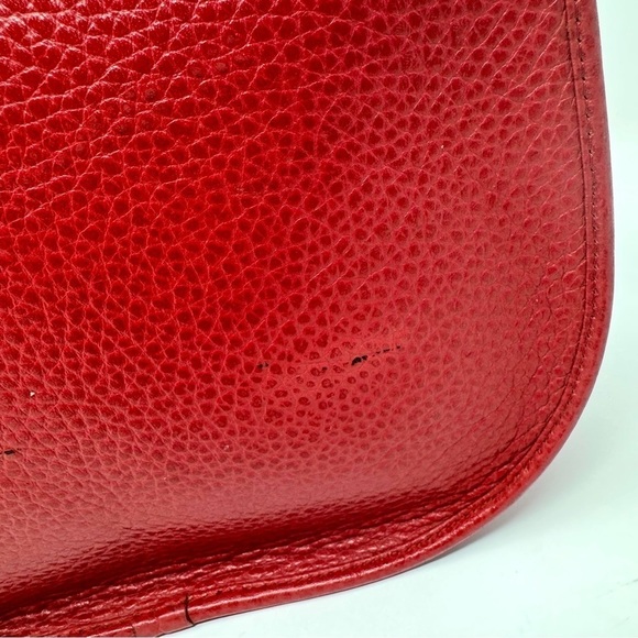 Christian Dior Vintage Bobby Saddle Red Leather Crossbody Shoulder Bag - Picture 5 of 13